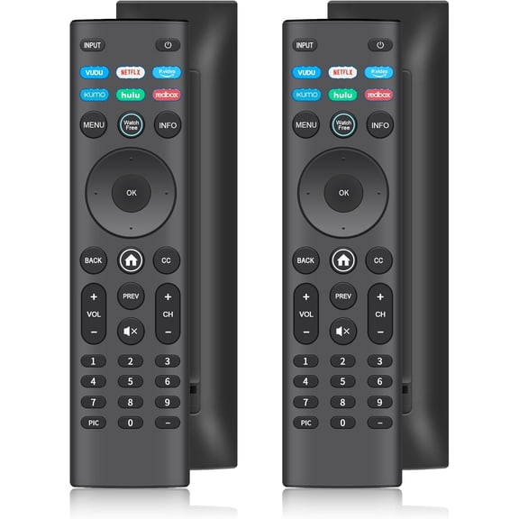Pack of 2 for VIZIO Smart TV Remote Replacement for XRT140 XRT136 XRT260 XRT270 with 6 Shortcut Buttons Universal Remote for Vizio Smartcast D/E/M/P/PX/V/OLED-Series - No Setup Needed