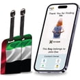 thumbnail image 1 of [Pack 2] tag8 UAE Flag Tag Smart Bag tag |Trendy Luggage tag ID Identification National Flag Theme Fashionable Digital name tag | Airline compliant, SITA World Tracer Code Enabled | Travel gift, 1 of 7