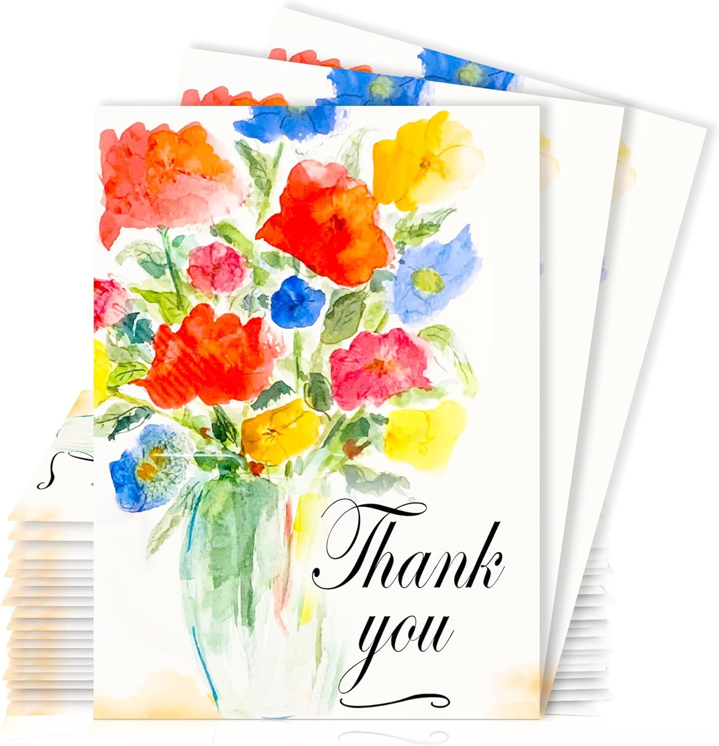 Pack of 20 Pre-Filled "Thank You" Plant Seed Packets Beautiful Flower Vase Party Favors for Guests, Bridal Shower Favors, Parties, Wedding Favors, Wildflower Seeds Mix Plant for Year -Round