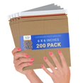 thumbnail image 1 of Pack of 200 Natural Kraft Stay Flat Mailers 6x6 Brown Cardboard Envelopes 6 x 6 Self Seal Photo Document Mailers Photography Mailers for Documents Photo Prints Tear-Tab Wholesale, 1 of 8