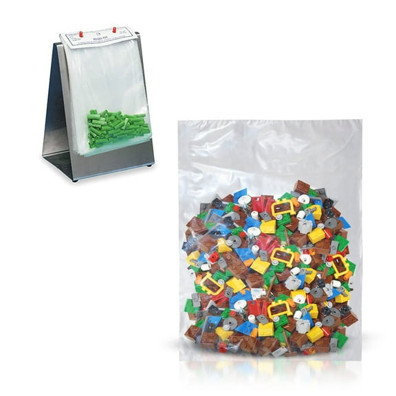 Pack of 2000 Low Density Polyethylene Bags 6 x 8 Clear polyethylene Package 6x8. Plastic Bags for Industrial Applications and Food Service. 1.50 mil. Poly Bags with Chipboard Header.