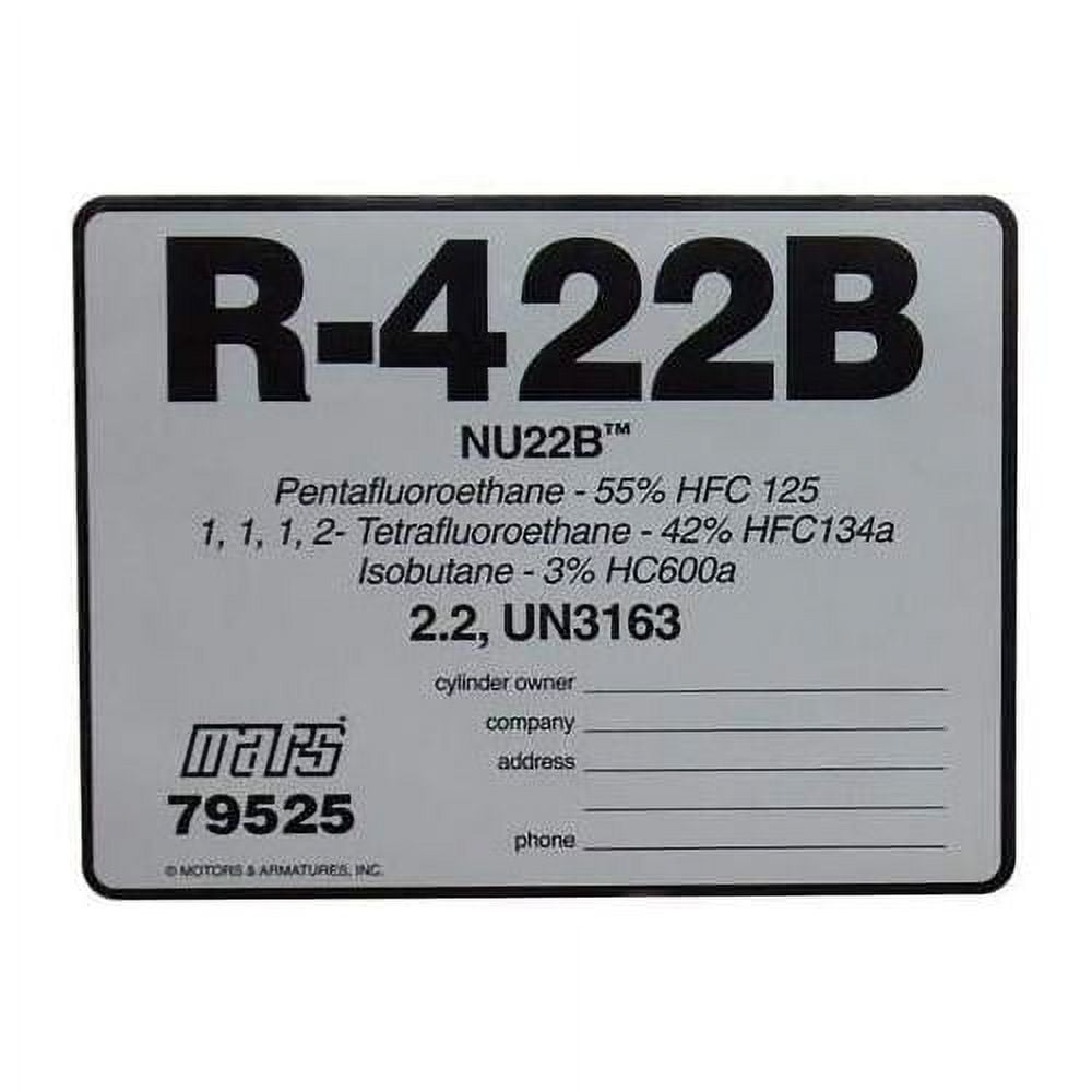 Pack, 22B / R422B Cylinder Tank HVAC/R Identification Labels (79525)