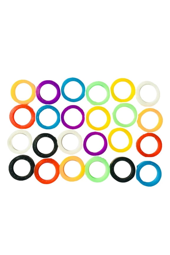 Pack 24 Assorted Colorful Soft Key Top Head Markers Key Markers Case Holder Key Topper Accessories