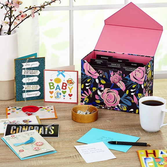 Pack of 24 Handmade Assorted Boxed Greeting Cards, Modern FloralBirthday/ Baby Shower Cards, Wedding/ Sympathy Cards, Thinking of You/ Thank You Cards