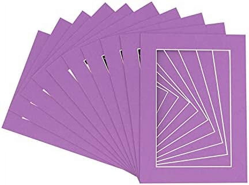 Pack of 25 Acid Free 11x14 Mats Bevel Cut for 9x12 Photos Dark Purple Precut Matboards with