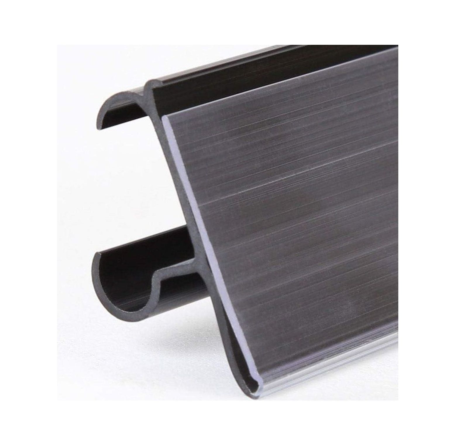 Pack of 25 Cooler Shelf Label Holders, 26 Inches Long, Black, for