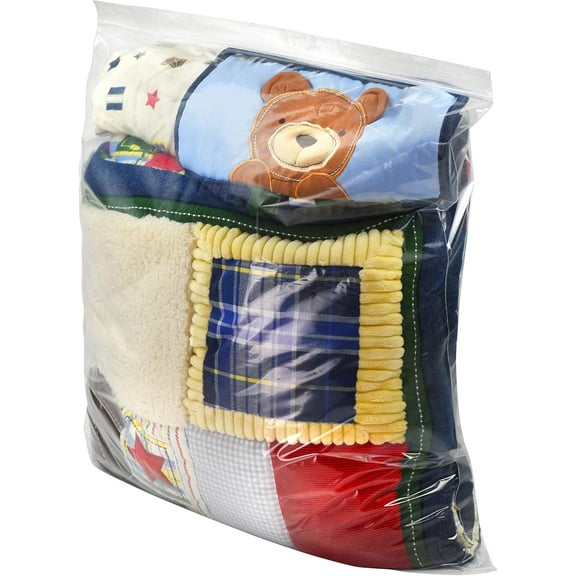 [ Pack of 25 ] JUMBO Storage Bags, Extra Large 4 Mill. Heavy Duty Thick Plastic, Reusable Strong Clear Bag for Storage, Moving, Quilts, Clothing, Organization Solution (20" x 24")