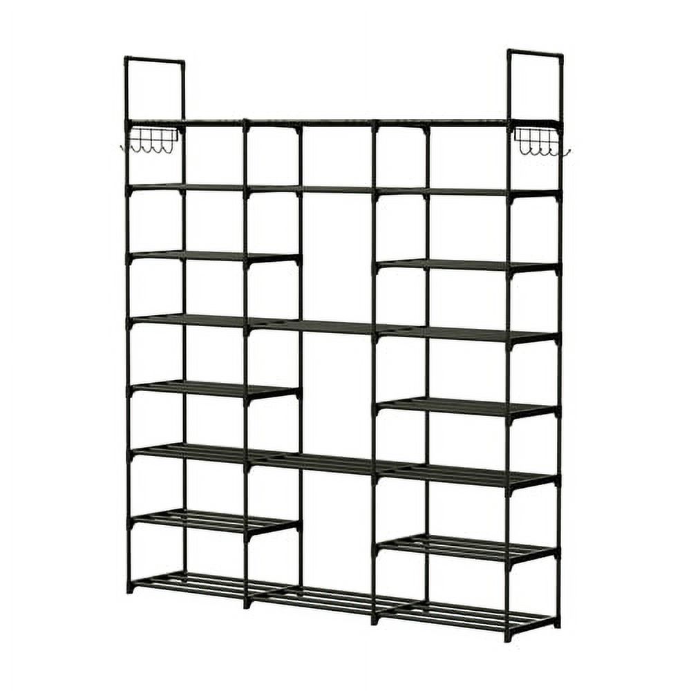 [Pack of 3] 8Tier 3Row Shoe Rack Metal Shoe Storage Shelf Free