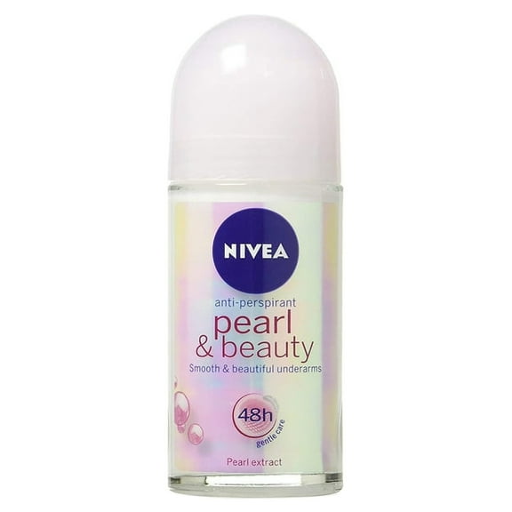 Pack of 3 Bottles Nivea PEARL & BEAUTY Womens Roll-On Antiperspirant & Deodorant. 48-Hour Protection Against Underarm Wetness.
