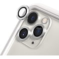 thumbnail image 1 of [Pack of 3] Camera Lens Protector compatible with [iPhone 11 Pro / 11 Pro Max] | High Clarity Scratch Proof 9H Tempered Glass and Aluminum Trim - Silver, 1 of 5