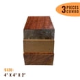 thumbnail image 1 of Pack of 3, Multi-species Hardwood Bowl Turning Wood Blanks - 4"x 4"x 2" (Spanish Cedar, Padauk, Mahogany) - Elevate your Woodworking Projects with Expertly Designed Wood Bowl Blanks for Turning, 1 of 4