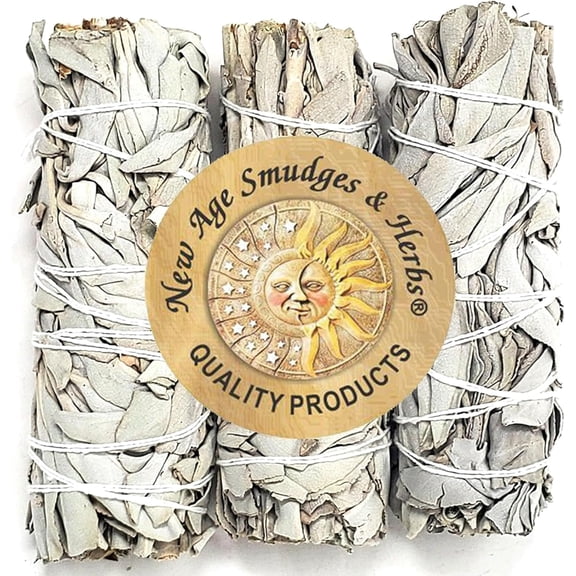 (Pack of 3)--Premium California White Sage Incense 4 Inches Long. Home Cleansing Incense,Fragrance,Meditation,Smudging Rituals.California Smudge Sticks Rituals -4 Inch