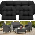 thumbnail image 1 of Pack of 3 Wicker Chair Cushions, Waterproof Outdoor Loveseat Cushions for Patio Furniture, 3 Pieces Wicker Furniture Cushions, 1 Loveseat and 2 U-Shaped Cushions, Black, 1 of 8