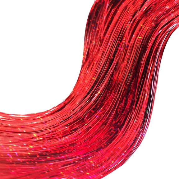 Pack of 3000 Strands Red Christmas Icicle Tinsel Foil Fringes | 19.8 Inches, Tree Curtain Decoration for Indoor Outdoor Winter Home Holiday New Year Eve Birthday Party Supplies
