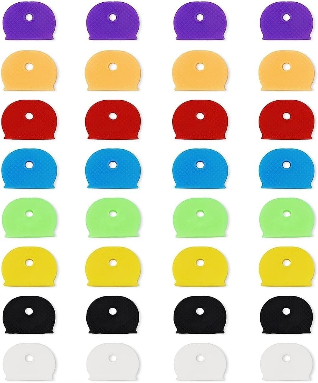 Pack of 32 Key Caps Covers Key Cover & Covers Key Identifier Tag Covers Ring Labels Rubber