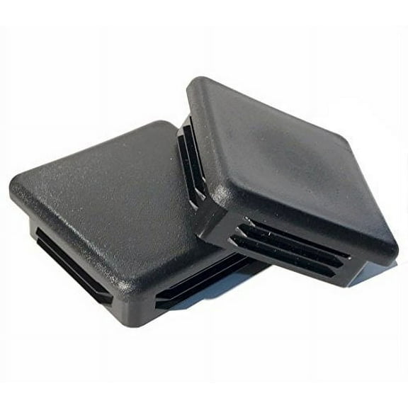 (Pack of 4) 3" Square Plastic Plugs |10 14 Ga - 3 x 3 Inch (for ID 2.74" to 2.83") | Flexible Ridges n Side Walls | Heavy Duty Impact Resistant 1/4" Thick LDPE Cap - Tubing Plugs