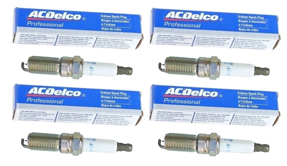 Pack of 4 ACDelco Iridium Spark Plug OEM Replacement For Chevy Buick Cadillac Chevrolet Ford GMC Mazda Lincoln Mercury Pontiac Saturn Isuzu 2.0 2.2 2.3 2.4 2.5 2.9 L4 07 08 09 10 11 12 13 14 15 16 17