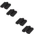 thumbnail image 1 of Pack 4 Black Polyamide Hinge Reinforced Plastic 48x49mm Italian Concealed Fixing, 1 of 4