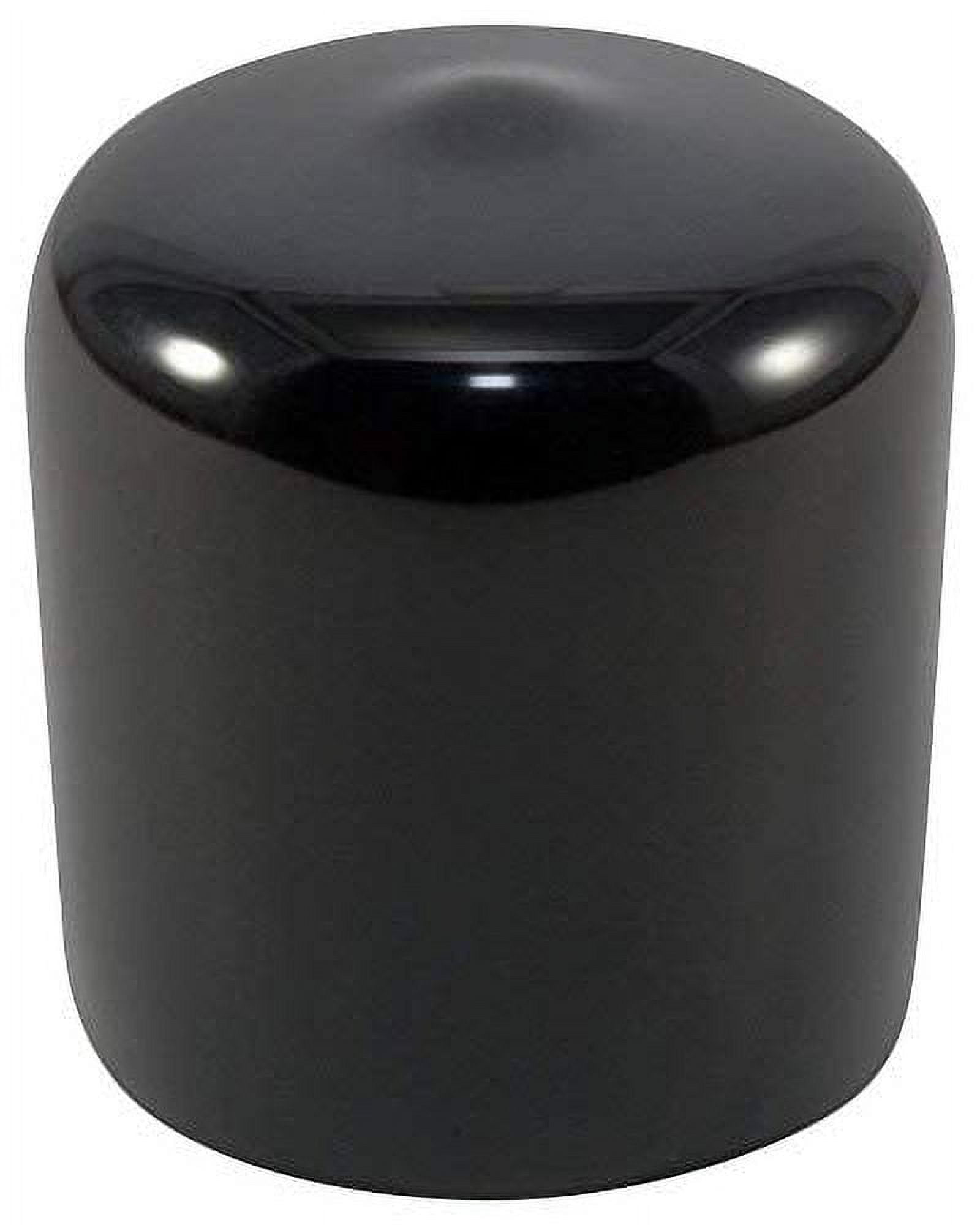 (Pack of 4) Caplugs 1-3/8" to 1-7/16" Round Black Vinyl Flexible End ...