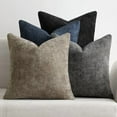 thumbnail image 1 of Pack of 4 Couch Throw Pillow Covers 20x20 Inch Neutral Navy/Grey Soft Decorative Chenille Pillow Covers Farmhouse Accent Cushion Covers for Boho Home Decor Sofa Bedroom Living Room, 1 of 5