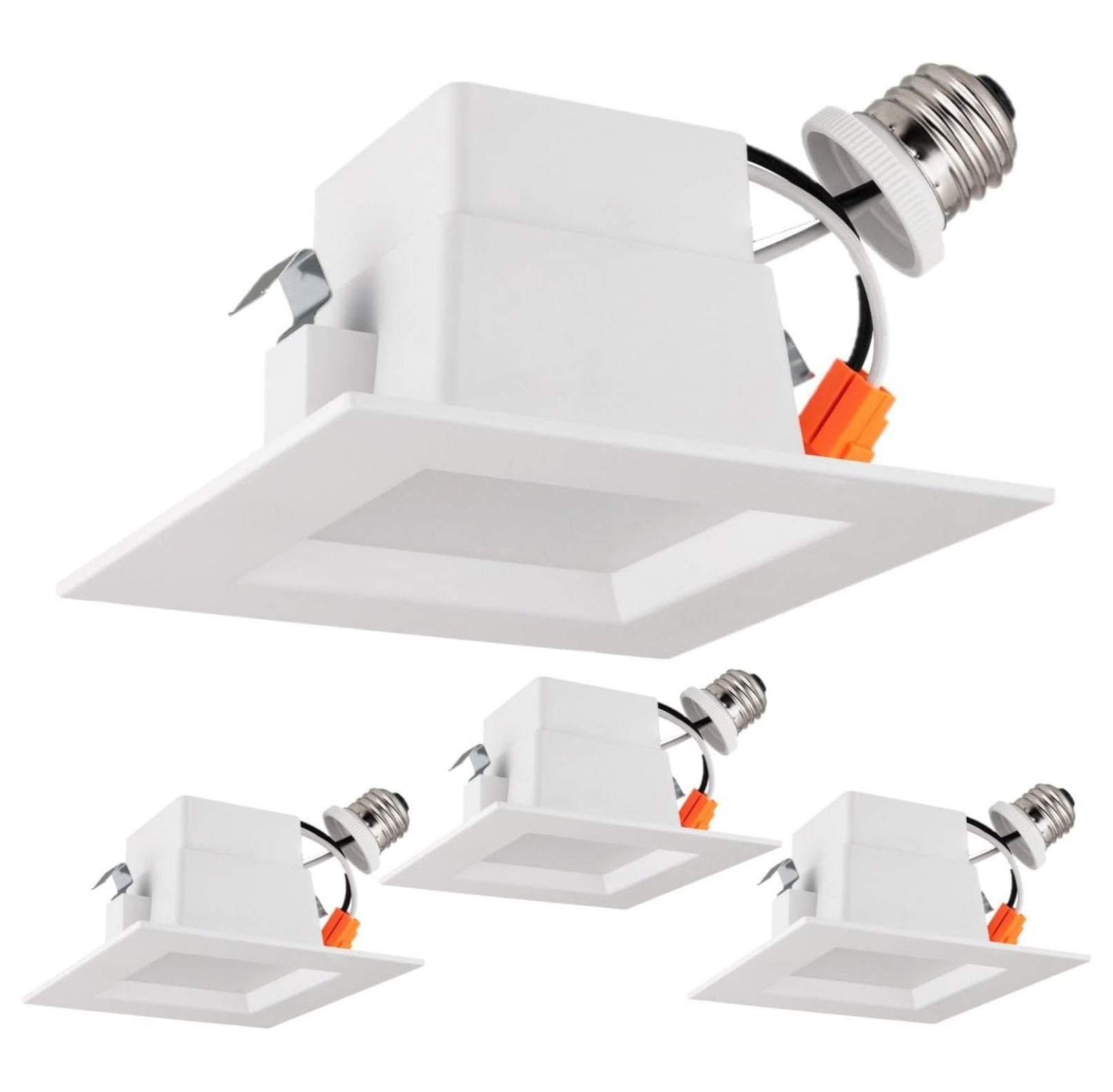 - Pack of 4 LFX/RDL/4S/10W/D/E/40K 4” Retrofit LED Square Recessed ...