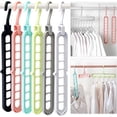 thumbnail image 1 of Pack of 4 Magic Hangers Wardrobe Closet Organizers Storage,Closet Organizer Space Saving Sturdy Plastic Hangers for Home College Dorm Room Essentials for Wardrobe,White, 1 of 8