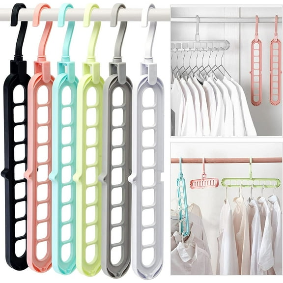 Pack of 4 Magic Hangers Wardrobe Closet Organizers Storage,Closet Organizer Space Saving Sturdy Plastic Hangers for Home College Dorm Room Essentials for Wardrobe,White