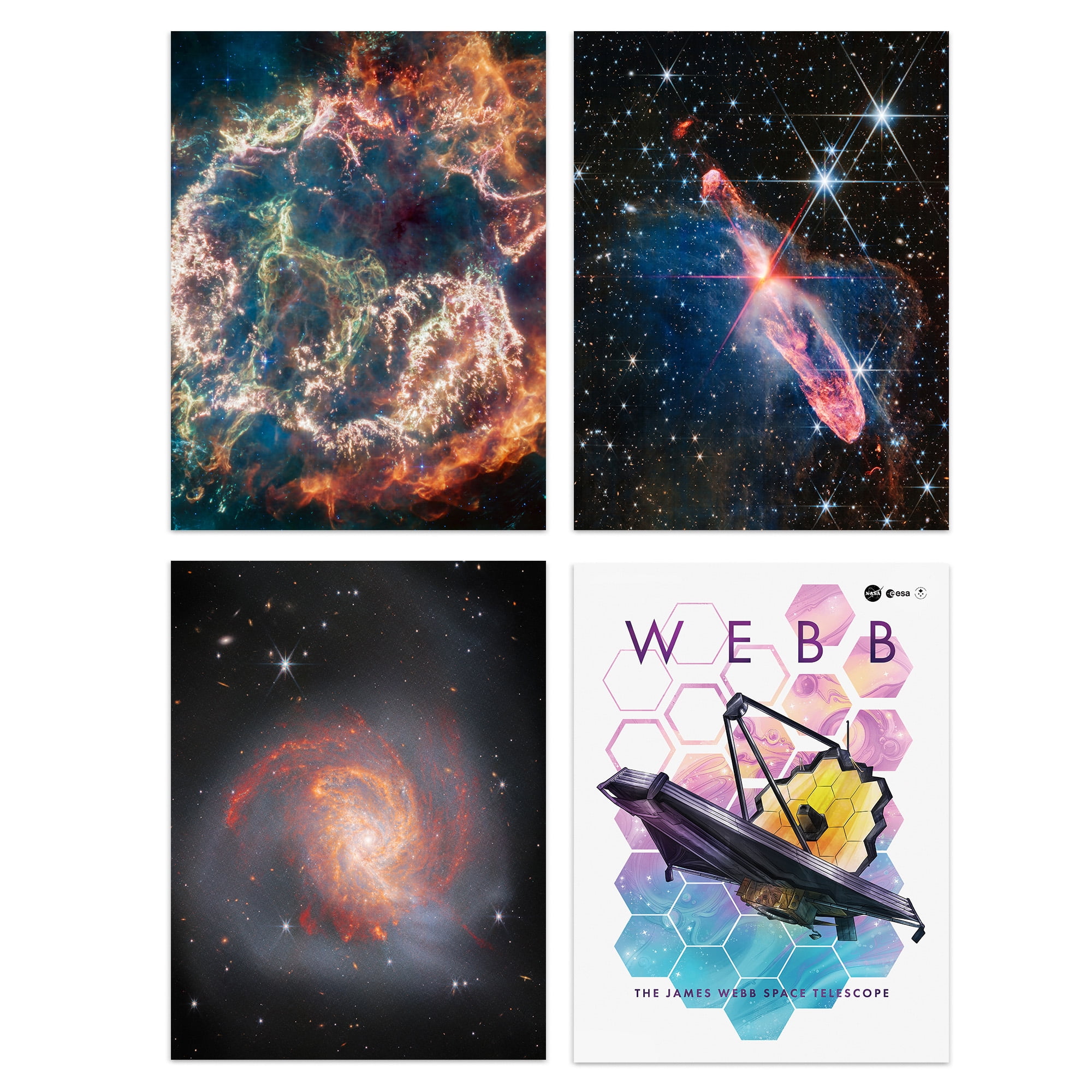 Pack of 4 NASA James b Space Telescope Images Clash of the Titans