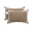 thumbnail image 1 of Pack of 4 Outdoor Lumbar Pillow Covers 11x16 Inch, Brown Geometric Waterproof Throw Pillow Covers Set, White Greek Key Design Abstract Modern Art Decorative Cushion Cases for Patio Porch Car, 1 of 7