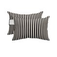 thumbnail image 1 of Pack of 4 Outdoor Lumbar Pillow Covers 12x20 Inch, Black Striped Waterproof Throw Pillow Covers Set, Modern Simple Farmhouse Beige Vintage Indoor&Outdoor Decorative Cushion Cases for Patio Porch Car, 1 of 7