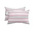 thumbnail image 1 of Pack of 4 Outdoor Lumbar Pillow Covers 12x20 Inch, Pink Grey Stripe Waterproof Throw Pillow Covers Set, Farmhouse Modern Art Striped Indoor&Outdoor Decorative Cushion Cases for Patio Porch Car, 1 of 7