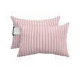 thumbnail image 1 of Pack of 4 Outdoor Lumbar Pillow Covers 12x20 Inch, Pink Striped Waterproof Throw Pillow Covers Set, Modern Simple Farmhouse Beige Vintage Indoor&Outdoor Decorative Cushion Cases for Patio Porch Car, 1 of 7