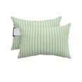 thumbnail image 1 of Pack of 4 Outdoor Lumbar Pillow Covers 12x20 Inch, Sage Green Striped Waterproof Throw Pillow Covers Set, Modern Simple Farmhouse Beige Indoor&Outdoor Decorative Cushion Cases for Patio Porch Car, 1 of 7