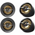 thumbnail image 1 of (Pack of 4) PIONEER TS-A301TW, 20mm Dome Component Tweeter Car Speaker, Precise Upper Range, Clear Sound Quality, Easy Installation, Full Gold Color, Pair with Midrange Drivers and Subwoofers for Complet, 1 of 4
