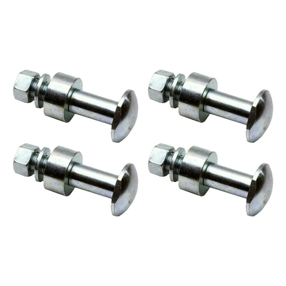 Pack of 4 Rear Shock Mount Bolts, 1/2" Stud and 5/8" Shank, Under Head Length 2.75" with 1.5" Threaded, Durable and Reliable for Vehicle Shock Absorption, Essential Hardware for Suspension Systems