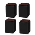 thumbnail image 1 of Pack of 4 Self-Adhesive Carbon Steel Bed Risers, Heavy Duty Lift Furniture Risers, Adds 5.2cm Height, for Castor Wheels Table Sofa Chair Square Risers, 1 of 4