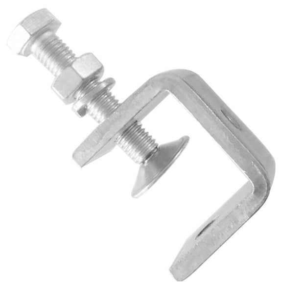 Pack of 4 Stainless Steel C Clamps with Adjustable M8 Threaded Screw and Heavy Duty Frame for Reliable Clamping in Automotive, Welding, and Desktop Applications (1Pcs)