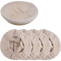 Pack of 4 round linen inserts for bread proofing baskets,round bread proofing basket cloth liner, bread banneton proofing basket cloth liner, sourdough banneton proofing cloth, rattan baking dough.