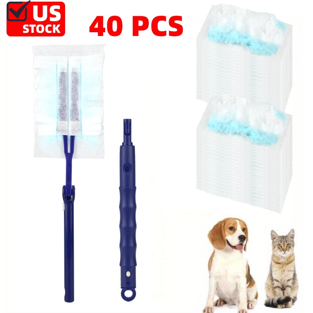 Pack of 40 Dust Magnet Refill Pack with 1 Telescopic Rod, Duster Refill ...