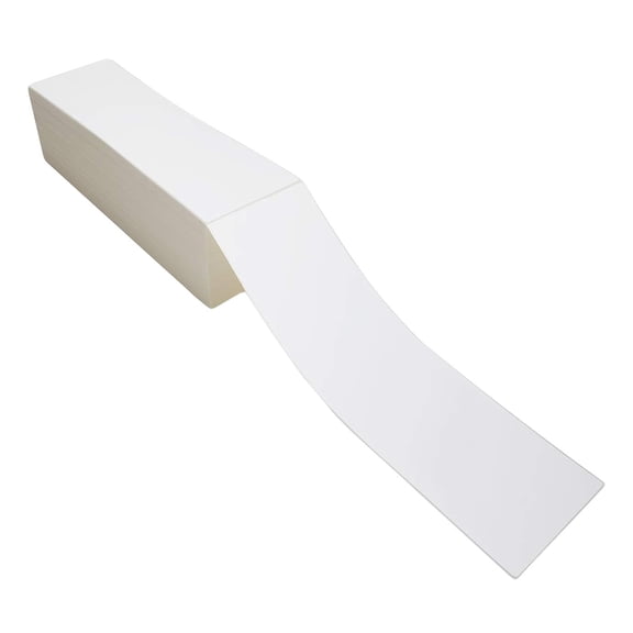 Direct Thermal Shipping Labels, Very Sticky Adhesive, White, 4000 count, 4 x 6 in, Fanfold