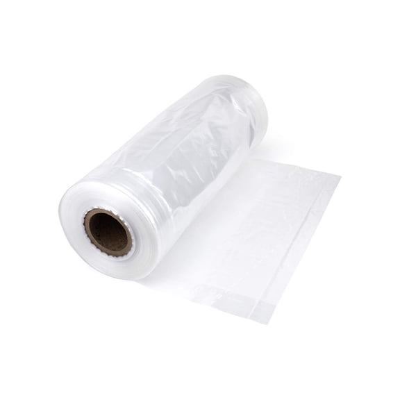 Clear Jumbo Gusset Poly Bags on Roll, 1.5 Mil Perforated, 250 Count, 25 x 15 x 30 in