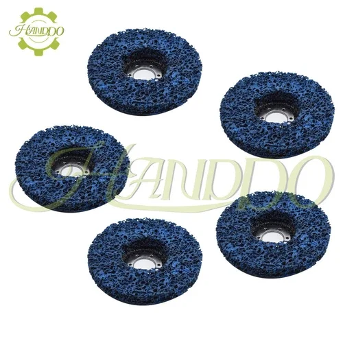 Pack 5 4.5''X7/8" Poly Strip Disc Wheel Paint Rust Removal Clean Angle Grinder