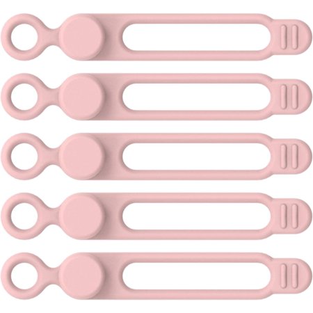 Pack of 5 Cord Ties, Reusable Soft Cable Ties, Cable Holders, Reusable Soft Cable Wraps for Kitchen Appliance Cables, USB Charging Cable, Headphone Cable, Audio Cable, 6 Colours
