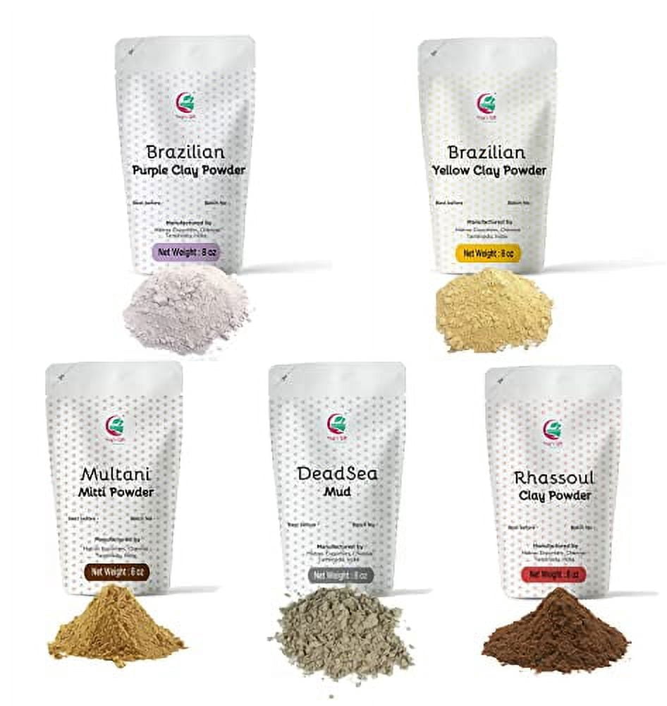 Powder 8 Pack of 5 Cosmetic Clay Powders | Clays for Soap Making and Mask Making ...