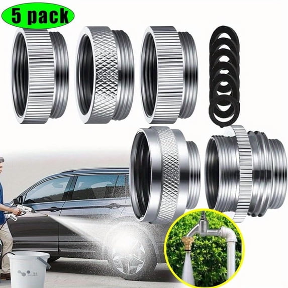 Pack of 5 Kitchen Sink Brass Aerator Adapter Set,Male Female Sink Faucet Adapter for Garden Hose,Water Filter,Standard Hose via Diverter,Faucet Adapter Kit,Hand Tools Kits