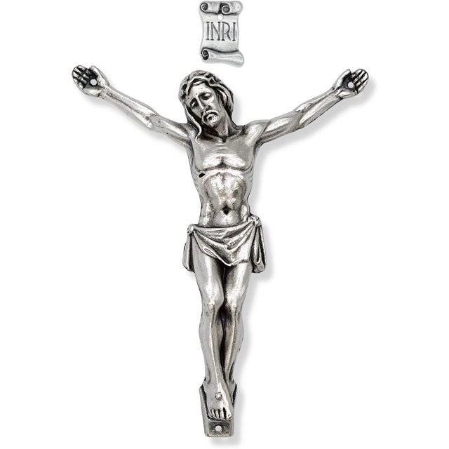 Pack of 5 Silver Oxidized Metal Corpus 4 1/2" Height (Small) with