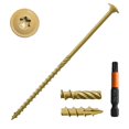 thumbnail image 2 of 14 X 5\" Construction Lag Screw Exterior Coated Torx/Star Drive Heavy Duty Structural Lag Screw Far Superior To Common Lag Screws - Modified Truss Washer Head - 100 Screw Count 2 of 14