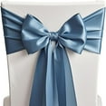 thumbnail image 1 of Pack of 50 Satin Dusty Blue Chair Sashes for Wedding - Chairs Bows 7x108 Inches Chair Ribbons Fitting Birthday Party Anniversary Events Ceremony Bridal Baby Shower Decorations, 1 of 13