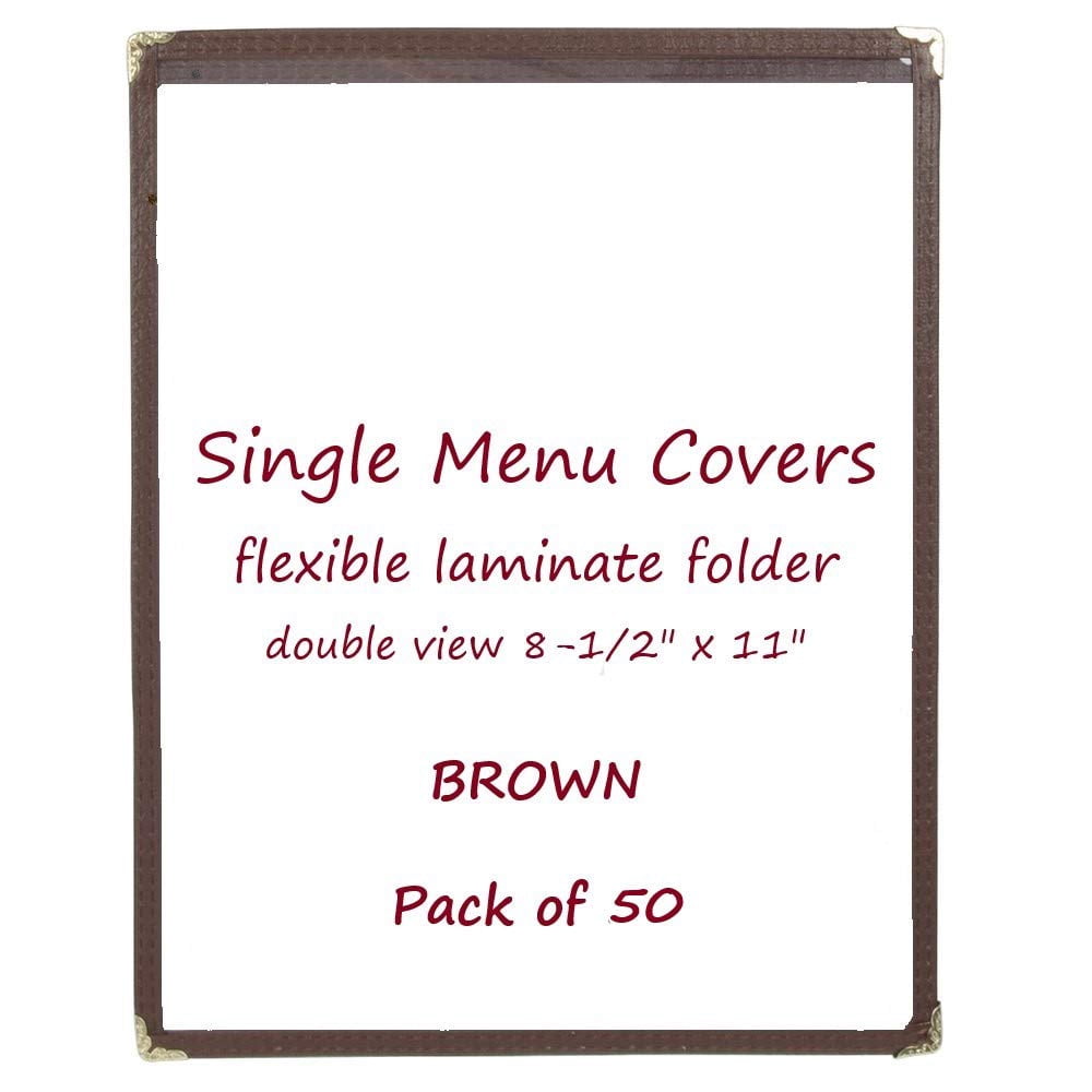 Single Menu Box (Pack of 50) Single Menu Covers Laminate Plastic One Page Restaurant ...