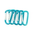 thumbnail image 1 of Pack 50 pcs - 3 inch Teal Aluminum Carabiner D Shape Buckle Pack, Keychain Clip, Spring Snap Key Chain Clip Hook Buckle, 1 of 4